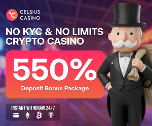 Celsius Casino 550 % bonuspaket och uttag dygnet runt