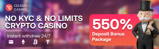 Celsius Casino 550 % bonuspaket