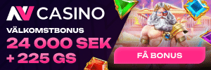 NV.Casino välkomstbonus 24 000 kr och 225 free spins