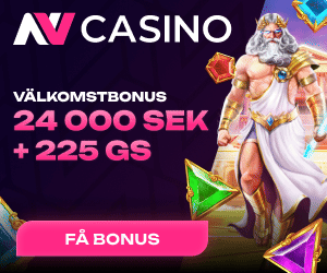 NV.Casino välkomstbonus 24 000 kr och 225 free spins