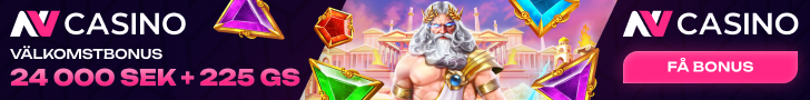 NV.Casino välkomstbonus 24 000 kr och 225 free spins